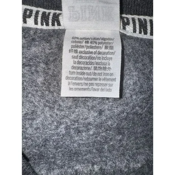 Victorias Secret Pink‎ Sweatshirt Women XS Oversized Graphic Fleece Rainbow Dog - Picture 7 of 8